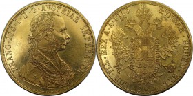 RDR – Habsburg – Österreich, KAISERREICH ÖSTERREICH. Franz Joseph I. (1848-1916). 4 Dukaten 1910, Wien, Gold. Fr: 487, Herinek: 65, Jaeger 345. Schön-...