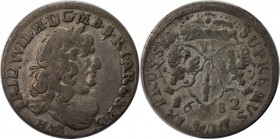 Altdeutsche Münzen und Medaillen, BRANDENBURG IN PREUSSEN. Friedrich Wilhellm (1640-1688). 6 Gröscher 1682 HS, Silber. Sehr schön