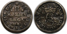 Altdeutsche Münzen und Medaillen, BRAUNSCHWEIG-CALENBERG-HANNOVER. Ernst August (1679-1698). 2 Mariengroschen 1693 HB, Clausthal. Silber. Welter 2019....
