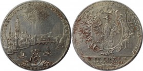 Altdeutsche Münzen und Medaillen, FRANKFURT. Konventionstaler 1772. Stadtansicht / Adler in Kartusche. Silber. Schön 82. Vorzüglich