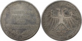 Altdeutsche Münzen und Medaillen, FRANKFURT. Frankfurt am Main. Doppelgulden 1848, Silber. 21,17 g. Dav. 644, AKS 39. Vorzüglich-Stempelglanz. Feine T...