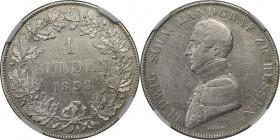 Altdeutsche Münzen und Medaillen, HESSEN-HOMBURG. Landgraf Ludwig Wilhelm Friedrich (1829-1839). Gulden 1838 XL, Silber. KM 12. Auflage 11000 Stück. N...