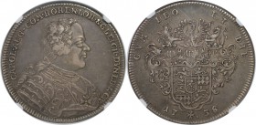 Altdeutsche Münzen und Medaillen, HOHENLOHE-KIRCHBERG. Karl August (1737-1767). Taler 1738 WN, Nurnberg, Silber. KM 6, Dav. 2358. NGC VF-35. Kabinett ...