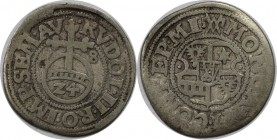 Altdeutsche Münzen und Medaillen, Minden-Bistum. Anton von Schaumburg (1587-1599). 1/24 Taler (Groschen) 1598, Silber. Sehr schön. Selten!