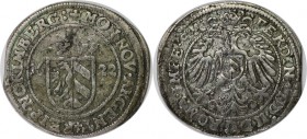 Altdeutsche Münzen und Medaillen, NÜRNBERG. Ferdinand II. 15 Kreuzer ( 1/8 Taler) 1622, Silber. KM 60. Sehr schön