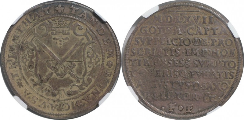 Altdeutsche Münzen und Medaillen, SACHSEN - ALBERTINE. August (1553-1586). 1 Tal...