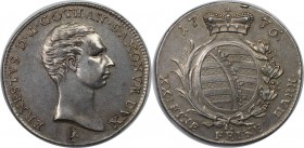 Altdeutsche Münzen und Medaillen, Sachsen-Gotha. Ernst II. Ludwig (1772-1804). 1/2 Konventionstaler 1776, Gotha, Silber. Slg. Mers.3281. Vorzüglich, K...