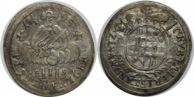 Altdeutsche Münzen und Medaillen, TRIER. Johann Hugo von Orsbeck (1676-1711). III Petermenger 1695 FS, Silber. KM 33. Sehr schön+