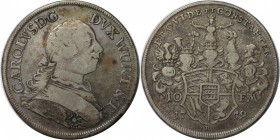 Altdeutsche Münzen und Medaillen, WÜRTTEMBERG. Karl Eugen (1744-1793). Konventionstaler 1759 R, Silber. Dav. 2859. Sehr schön