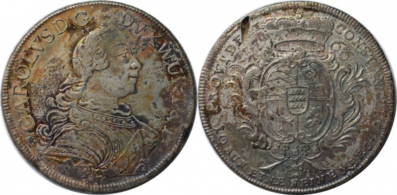 Altdeutsche Münzen und Medaillen, WÜRTTEMBERG. Karl Eugen (1744-1793). Taler 176...