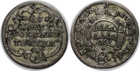 Altdeutsche Münzen und Medaillen, WÜRTTEMBERG. Karl Eugen (1744-1793). 1/48 Taler 1779, Silber. KM 422. Vorzüglich