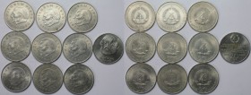 Deutsche Münzen und Medaillen ab 1945, Lots und Samllungen. DDR. 20 Mark x 10 Stück. Set 1972-1983. Vorzüglich - Stempelglanz und Stempelglanz