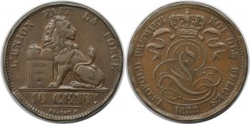 Europäische Münzen und Medaillen, Belgien / Belgium. Leopold I. 10 Centimes 1833. Kupfer. KM 2.1. Sehr schön+
