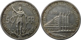 Europäische Münzen und Medaillen, Belgien / Belgium. Leopold III. (1934-1950). Weltausstellung. 50 Francs 1935, Silber. KM 107. Vorzüglich+