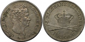 Europäische Münzen und Medaillen, Dänemark / Denmark. DÄNEMARK KÖNIGREICH. Christian VIII (1839-1848). 4 Rigsbankskilling 1841, Kopenhagen. Münzmeiste...