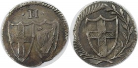 Europäische Münzen und Medaillen, Großbritannien / Vereinigtes Königreich / UK / United Kingdom. 1/2 Groat 1649-1660, Commonwealth. Silber. KM 388. Sp...