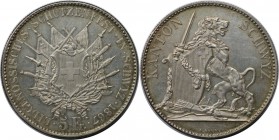 Europäische Münzen und Medaillen, Schweiz / Switzerland. 5 Franken / Schützentaler 1867, auf das Schützenfest in Schwyz. Silber. KM X# S9. Vorzüglich-...
