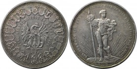 Europäische Münzen und Medaillen, Schweiz / Switzerland. 5 Franken / Schützentaler 1879, auf das Schützenfest Basel. Silber. KM X# S14. Vorzüglich, kl...