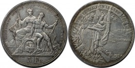 Europäische Münzen und Medaillen, Schweiz / Switzerland. 5 Franken / Schützentaler 1883, auf das Schützenfest Lugano. Silber. KM X# S16. Vorzüglich+...