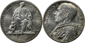 Europäische Münzen und Medaillen, Vatikan. Pius XII. (1876-1958). 10 Lire 1942 / IV, Silber. KM 38. Stempelglanz
