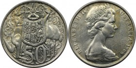 Weltmünzen und Medaillen, Australien / Australia. Elizabeth II. 50 Cents 1966, Silber. 0.34 OZ. KM 67. Stempelglanz