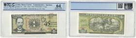 Banknoten, Kuba / Cuba. Banco Central. Commemorative - Specimen. Pick # 114. 1995 1 Peso 2 Red "Specimen" Overpr. S/N:CA-00 000000 Printer:Red. Sp. no...