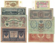 Banknoten, Russland / Russia, Lots und Sammlungen. 1 Rubel 1898. Sign.: Shipov. Pick 15.01. III, 1 Rubel 1961. Pick 222. UNZ, 3 Rubel 1905. Sign.: Shi...