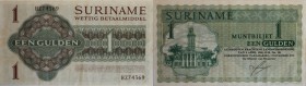 Banknoten, Surinam. 1 Gulden 1974. P.116c. I