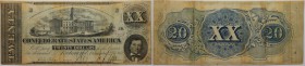 Banknoten, USA / Vereinigte Staaten von Amerika, Konförderierte Staaten von Amerika / Confederate States of America. 20 Dollars 02.12.1862. Serie B Ri...