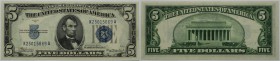Banknoten, USA / Vereinigte Staaten von Amerika, Silver Certificates. 5 Dollars 1934 A. Fr.1651. I