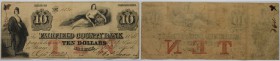 Banknoten, USA / Vereinigte Staaten von Amerika, Obsolete Banknotes. Norwalk, Connecticut. Fairfield Bank. 10 Dollars 1862. II