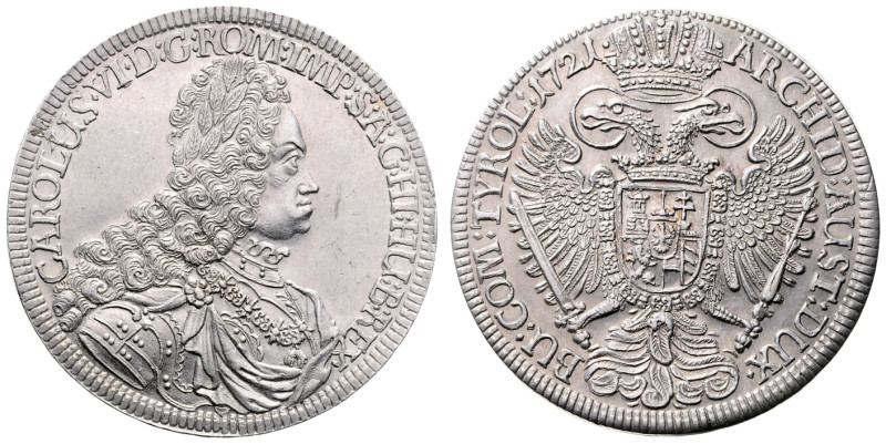 CHARLES VI (1711 - 1740)&nbsp;
1 Thaler, 1721, Hall, 28,59g, Her 340&nbsp;

a...