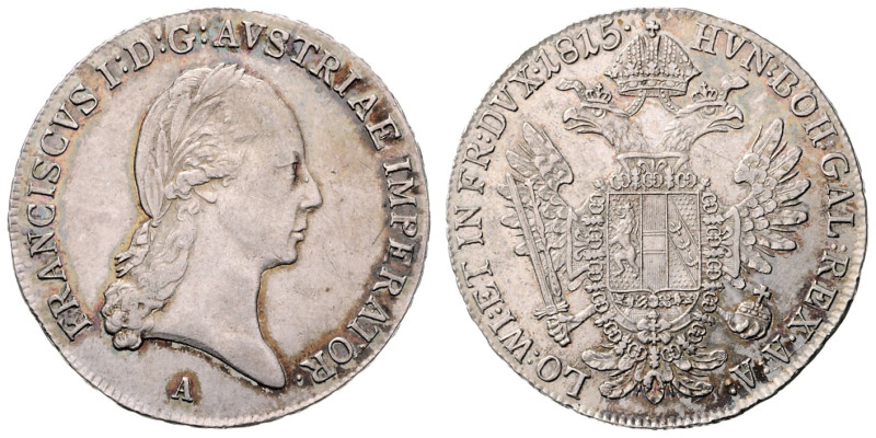 FRANCIS II / I (1792 - 1806 - 1835)&nbsp;
1/2 Thaler, 1815, A, 14g, Früh 214&nb...
