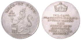 FRANCIS II / I (1792 - 1806 - 1835)&nbsp;
Silver Jeton Coronation of Francis II / I as Bohemian King 9. 8. 1792 in Prague, 1792, 4,38g, 25 mm, Ag 900...