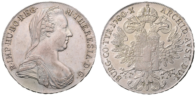 MARIA THERESA (1740 - 1780)&nbsp;
1 Thaler, 1780, I. C. F. A. , 28,08g, Dav 111...