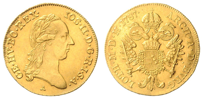 JOSEPH II (1765 - 1790)&nbsp;
1 Ducat, 1787, A, 3,49g, Früh 1051&nbsp;

EF | ...