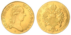 JOSEPH II (1765 - 1790)&nbsp;
1 Ducat, 1787, A, 3,49g, Früh 1051&nbsp;

EF | EF , mírně zvlněný | slightly wavy