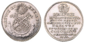 JOSEPH II (1765 - 1790)&nbsp;
Silver Jeton Coronation of Joseph II as Holy Roman King 3. 4. 1764 in Frankfurt (small), 1764, 1,97g, 20 mm, Ag 900/100...