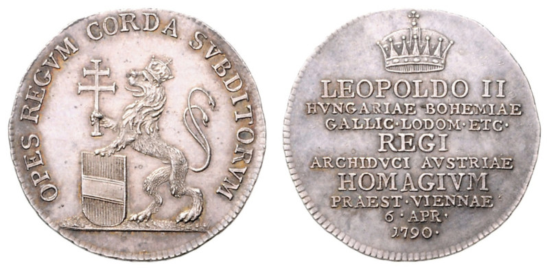 LEOPOLD II (1790 - 1792)&nbsp;
Silver Jeton Joseph II Homage of the Lower Austr...