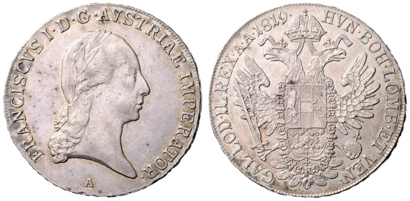 FRANCIS II / I (1792 - 1806 - 1835)&nbsp;
1 Thaler, 1819, A, 28,02g, Früh 144&n...