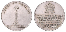 FRANCIS II / I (1792 - 1806 - 1835)&nbsp;
Silver Jeton Coronation of Maria Ludovika as Hungarian Queen 7. 9. 1808 in Pressburg (small), 1808, 2,14g, ...