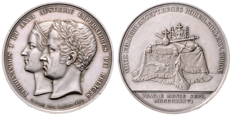 FERDINAND V / I (1835 - 1848)&nbsp;
Silver Jeton Bohemian Coronation of the Imp...