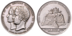 FERDINAND V / I (1835 - 1848)&nbsp;
Silver Jeton Bohemian Coronation of the Imperial Couple 7. a 12. 9. 1836 in Prague, 1836, 19,3g, 39 mm, Ag 900/10...