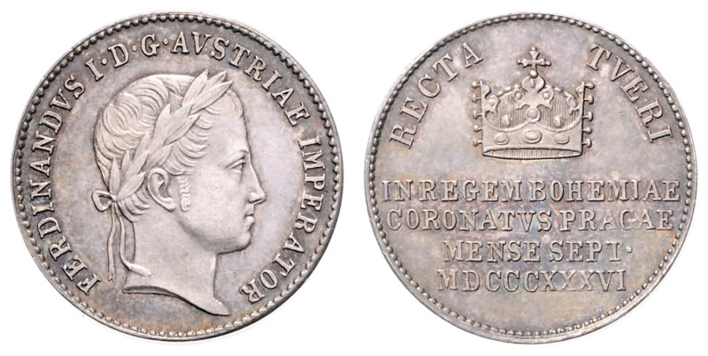 FERDINAND V / I (1835 - 1848)&nbsp;
Silver Jeton Coronation of Ferdinand I / V ...