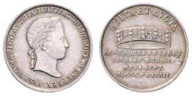 FERDINAND V / I (1835 - 1848)&nbsp;
Silver Jeton Silver Jeton Coronation of Ferdinand I / V as King of Lombardy - Venetia (small), 1838, 3,27g, 19 mm...