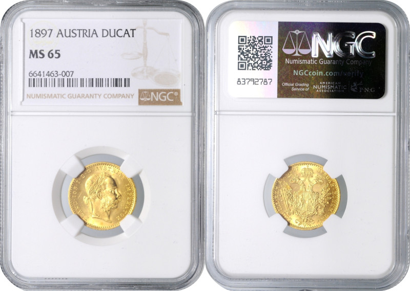 FRANZ JOSEPH I (1848 - 1916)&nbsp;
1 Ducat, 1897, Früh 1256&nbsp;

UNC | UNC ...
