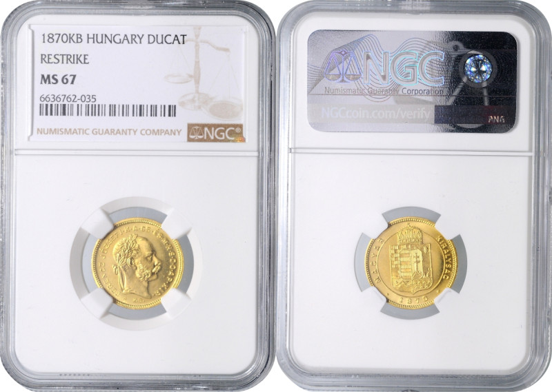 FRANZ JOSEPH I (1848 - 1916)&nbsp;
1 Ducat (restrike), 1870, KB&nbsp;

UNC | ...