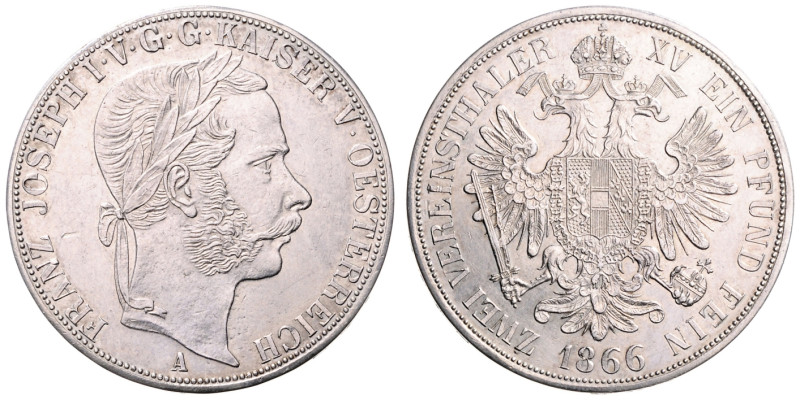FRANZ JOSEPH I (1848 - 1916)&nbsp;
2 Thaler, 1866, A, 36,83g, Früh 1342&nbsp;
...