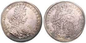 MAXIMILIAN II (1679 - 1726)&nbsp;
1 Thaler, 1694, 29,05g, Dav 6099&nbsp;

VF | about EF