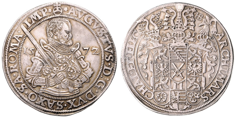 AUGUST (1553 - 1586)&nbsp;
1 Thaler, 1572, 29,12g, Dav 9798&nbsp;

about EF |...